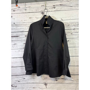 Women's Chico's Black No-Iron Button Down Shirt Size S